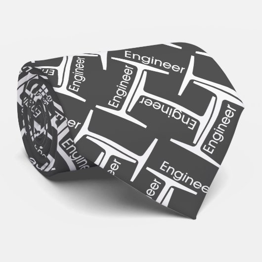 Steel Beam Engineer Pattern Stropdas (Opgerold)