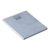 Steel Blue Faint Paint Brush Texture Naam toevoege Notitieblok (Schuin)