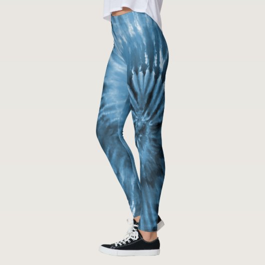 Steel Blue Gray Psychedelic Starburst Leggings (Links)