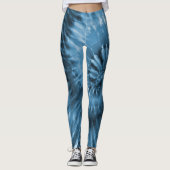 Steel Blue Gray Psychedelic Starburst Leggings (Voorkant)