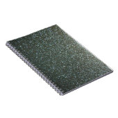 Steel Blue Grey Faux Glitter Notitieboek (Rechterzijde)