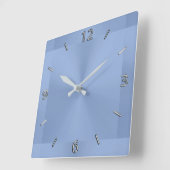 Steel Blue Modern Metallic Wall klok (Hoek)