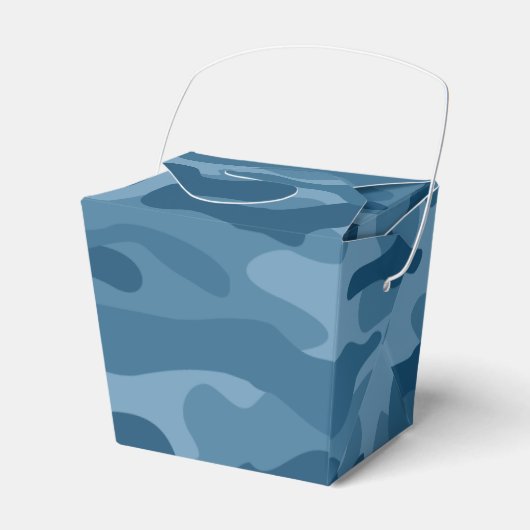 Steel Blue Monocolor Camo Bedankdoosjes (Voorkant Zijde)