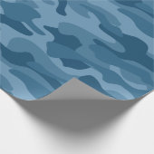 Steel Blue Monocolor Camo Cadeaupapier (Hoek)