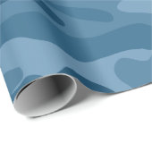 Steel Blue Monocolor Camo Cadeaupapier (Rol Hoek)