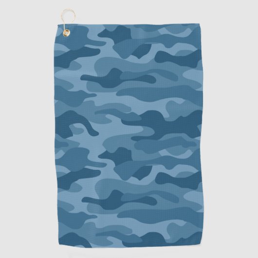 Steel Blue Monocolor Camo Golfhanddoek (Voorkant)