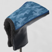 Steel Blue Monocolor Camo Golfheadcover (3/4 voorkant)