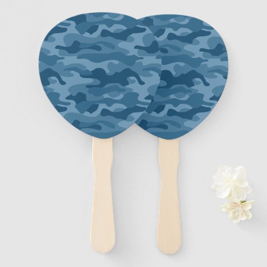Steel Blue Monocolor Camo Handwaaier (Voorkant en achterkant)