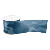 Steel Blue Monocolor Camo Satijnen Lint (Spoel)