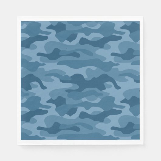 Steel Blue Monocolor Camo Servet (Voorkant)
