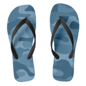 Steel Blue Monocolor Camo Teenslippers (Voetbed)