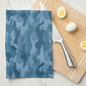 Steel Blue Monocolor Camo Theedoek (Quarter Fold)