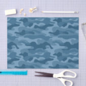Steel Blue Monocolor Camo Tissuepapier (Craft)