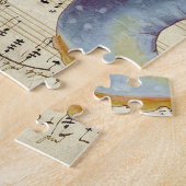 Steel Blue Octopus Music Compass Legpuzzel (Zijkant)