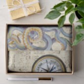 Steel Blue Octopus Music Compass Tissuepapier (Geschenk)