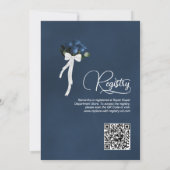 Steel Blue Roos Something Blue Vrijgezellenfeest Kaart (Achterkant)