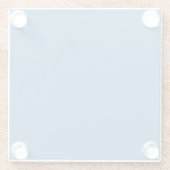 Steel Blue Square Glass Onderzetter (Achterkant)