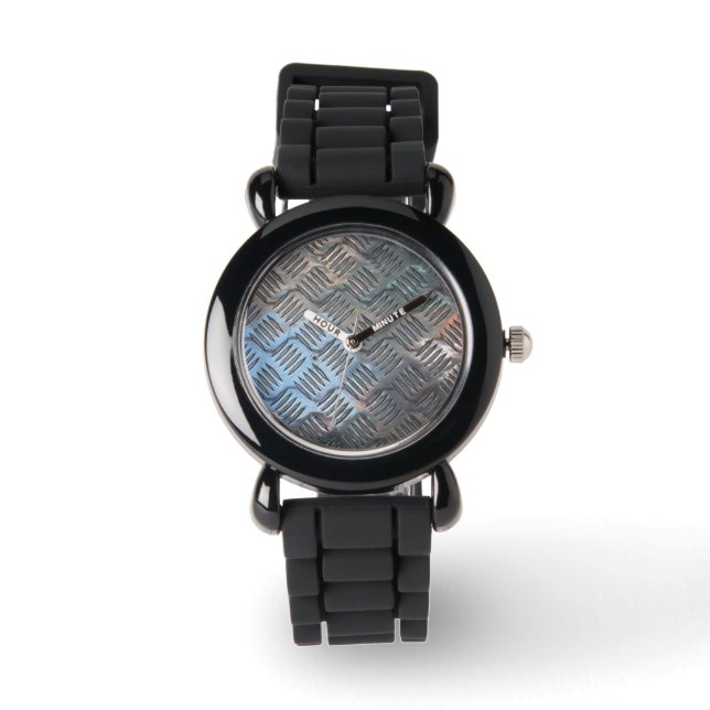 Steel Bord Pattern Watch Horloge (Voorkant)