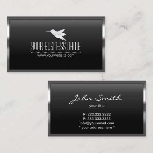 Steel Border Agile Hummingbird Visitekaartje (Voorkant / Achterkant)