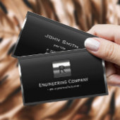 Steel Border Monogram Engineering Visitekaartje