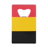 Steel Bottle Opener met vlag van België Creditkaart Flessenopener (Voorkant)