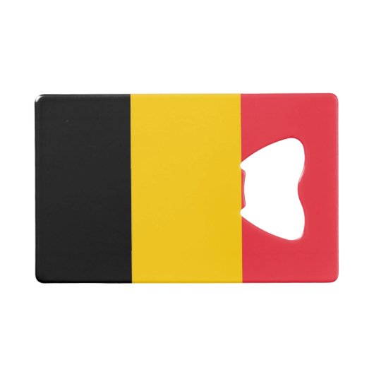 Steel Bottle Opener met vlag van België Creditkaart Flessenopener (Voorkant (Horizontaal))