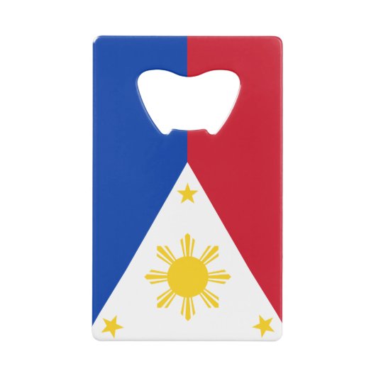 Steel Bottle Opener met vlag van de Filipijnen Creditkaart Flessenopener (Voorkant)