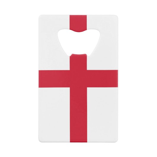 Steel Bottle Opener met vlag van Engeland, VK Creditkaart Flessenopener (Voorkant)