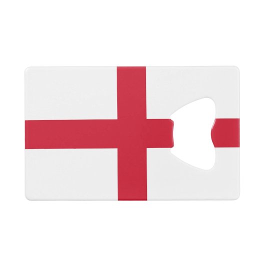 Steel Bottle Opener met vlag van Engeland, VK Creditkaart Flessenopener (Voorkant (Horizontaal))