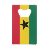 Steel Bottle Opener met vlag van Ghana Creditkaart Flessenopener (Achterkant)