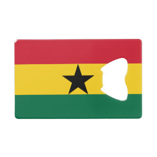 Steel Bottle Opener met vlag van Ghana Creditkaart Flessenopener
