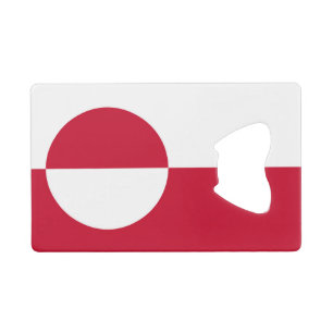 Steel Bottle Opener met vlag van Groenland Creditkaart Flessenopener