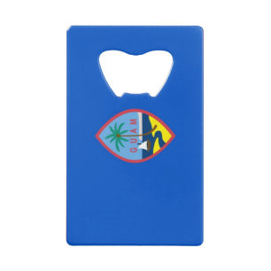 Steel Bottle Opener met vlag van Guam, USA Creditkaart Flessenopener