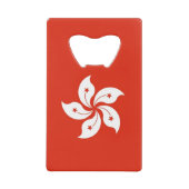 Steel Bottle Opener met vlag van Hongkong Creditkaart Flessenopener (Voorkant)