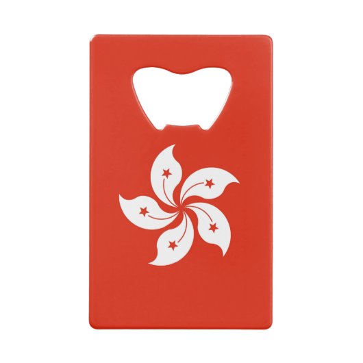 Steel Bottle Opener met vlag van Hongkong Creditkaart Flessenopener (Voorkant)