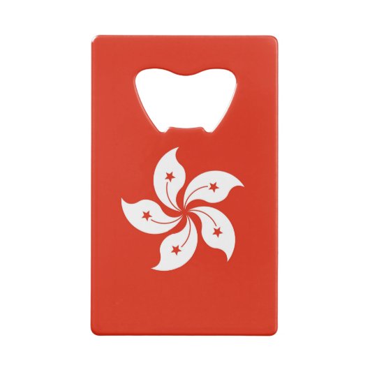 Steel Bottle Opener met vlag van Hongkong Creditkaart Flessenopener (Achterkant)
