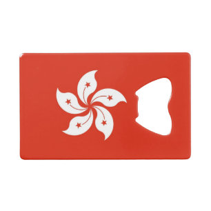 Steel Bottle Opener met vlag van Hongkong Creditkaart Flessenopener