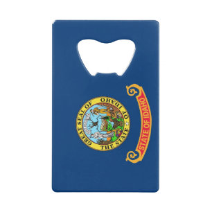 Steel Bottle Opener met vlag van Idaho, Verenigde  Creditkaart Flessenopener