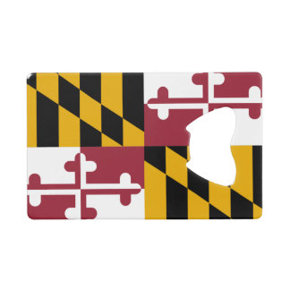 Steel Bottle Opener met vlag van Maryland, Verenig Creditkaart Flessenopener