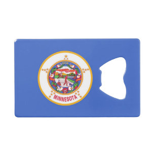 Steel Bottle Opener met vlag van Minnesota USA Creditkaart Flessenopener