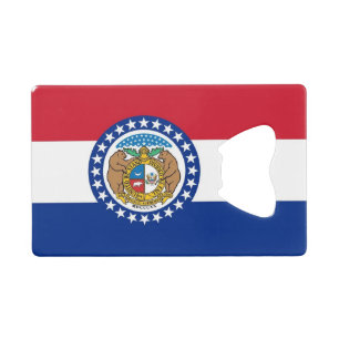 Steel Bottle Opener met vlag van Missouri USA Creditkaart Flessenopener