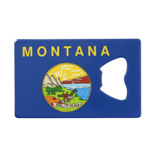 Steel Bottle Opener met vlag van Montana, Verenigd Creditkaart Flessenopener