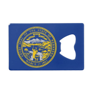 Steel Bottle Opener met vlag van Nebraska, Verenig Creditkaart Flessenopener
