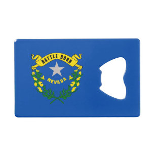 Steel Bottle Opener met vlag van Nevada, Verenigde Creditkaart Flessenopener