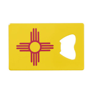 Steel Bottle Opener met vlag van New Mexico, Veren Creditkaart Flessenopener