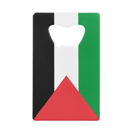 Steel Bottle Opener met vlag van Palestina Creditkaart Flessenopener (Voorkant)