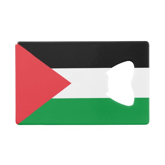 Steel Bottle Opener met vlag van Palestina Creditkaart Flessenopener (Voorkant (Horizontaal))