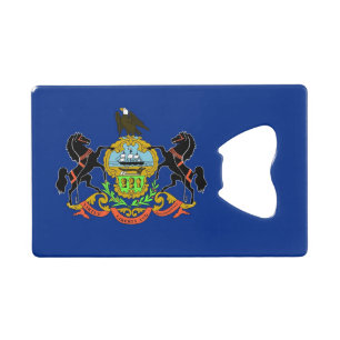Steel Bottle Opener met vlag van Pennsylvania Creditkaart Flessenopener