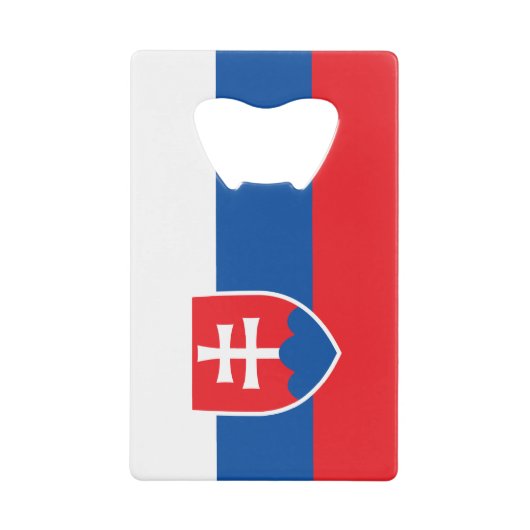 Steel Bottle Opener met vlag van Slowakije Creditkaart Flessenopener (Voorkant)