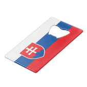 Steel Bottle Opener met vlag van Slowakije Creditkaart Flessenopener (Achterkant Gekanteld)